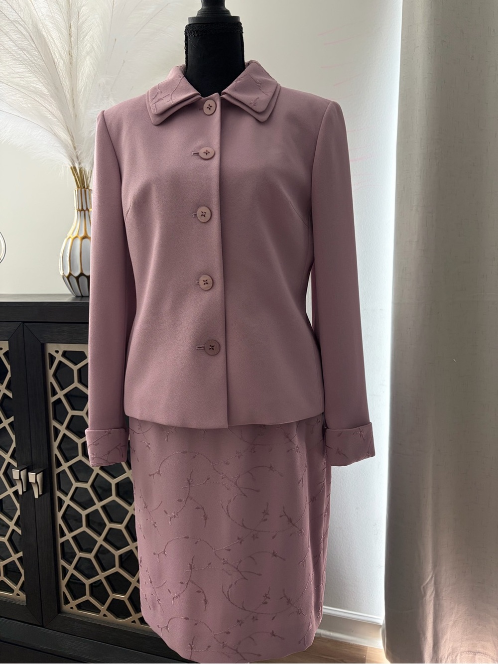 Jones New York Dusty Pink Textured Blazer